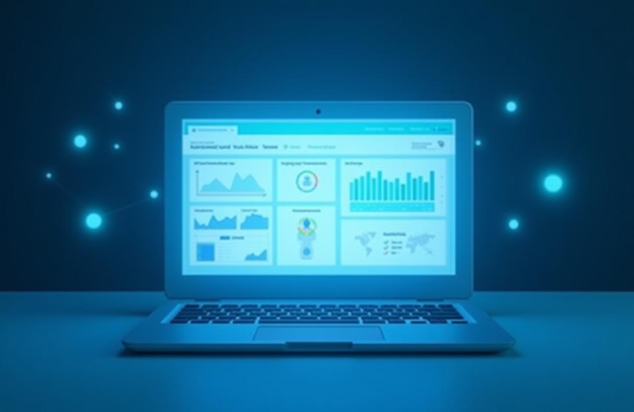 Dashboard telemedyczny Zdrowaplanetab wyświetlony na laptopie